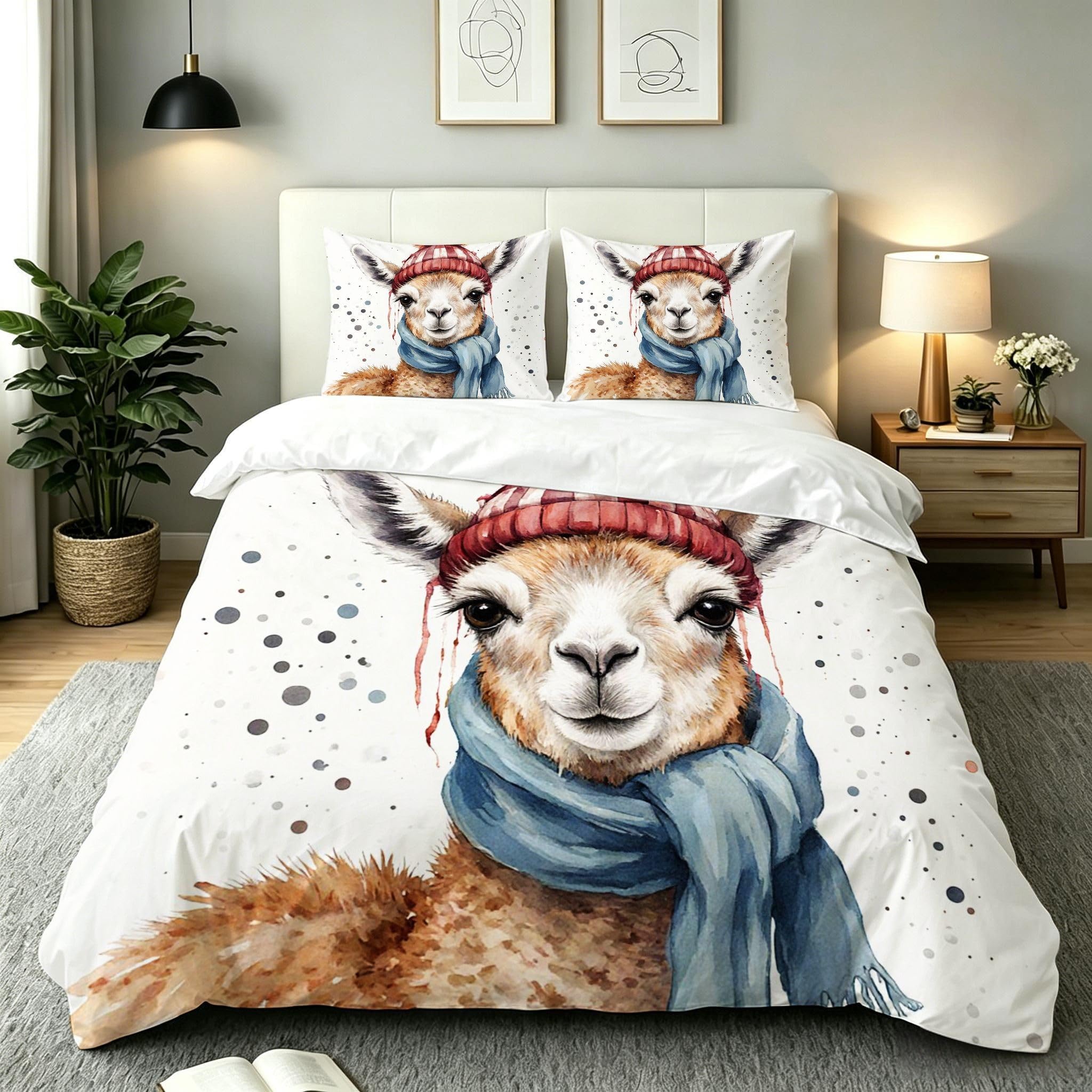 Parure de lit animaux 160x200 en microfibre douce pour un sommeil sans plis
