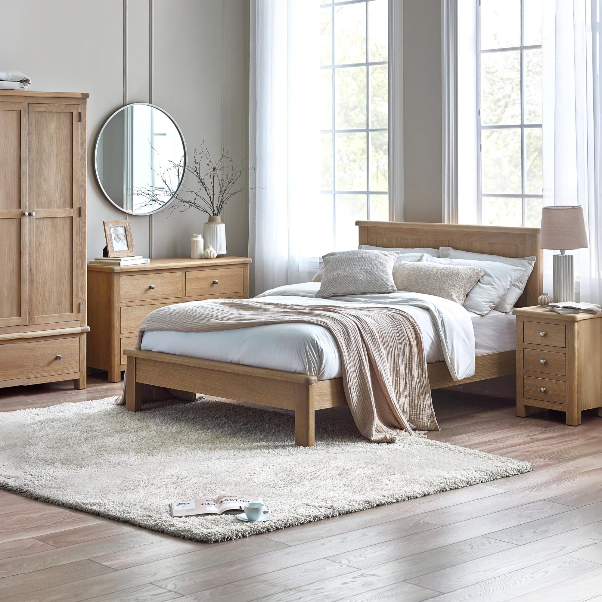 Julian Bowen Memphis Limed Oak 3 szuflady nocne
