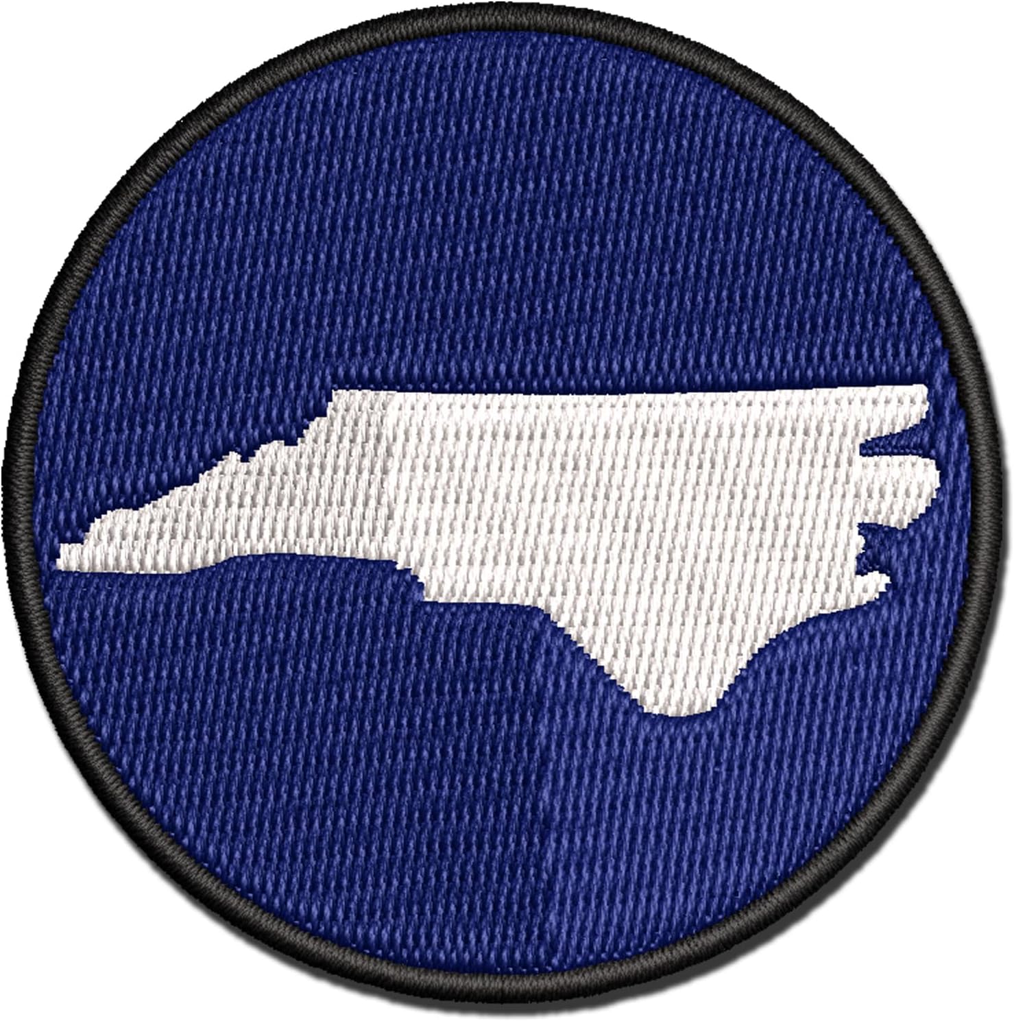 North Carolina State Silhouette Multi-Color Embroidered Iron-On Patch Applique - Large 3.5 Inch