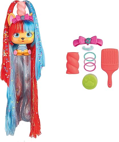 Miniatura 14 de IMC Toys VIP Pets Surprise Hair Reveal - Serie 2 Glitter Twist - Los estilos pueden variar, rosa