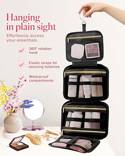 Miniatura 3 de Neceser para mujer, bolsa de aseo colgante de viaje para mujer, bolsa de aseo para mujer, bolsa de aseo de viaje para mujer, bolsa de baño de viaje,