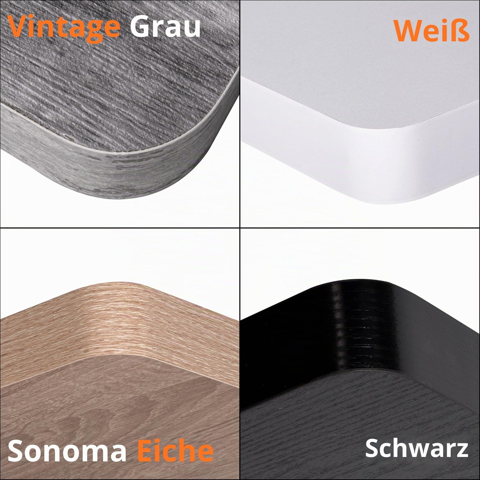 Velano - Bücherregal Wand - 3er Set Wandregal 118x24 cm - Regal Wand - Schweberegal - Hängeregal - Regalbrett - Vintage Grau - Küchenregal - Bücherregal Kinder - Deko Wohnzimmer - Gewürzregal