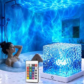 Waterproof Shower Light, Rechargeable Shower Lamp with 16 Color Changeable