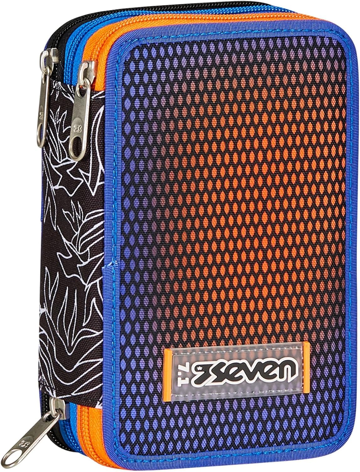 Astuccio Scuola Seven Shadefull boy Ragazzo Blue 3 piani zip
