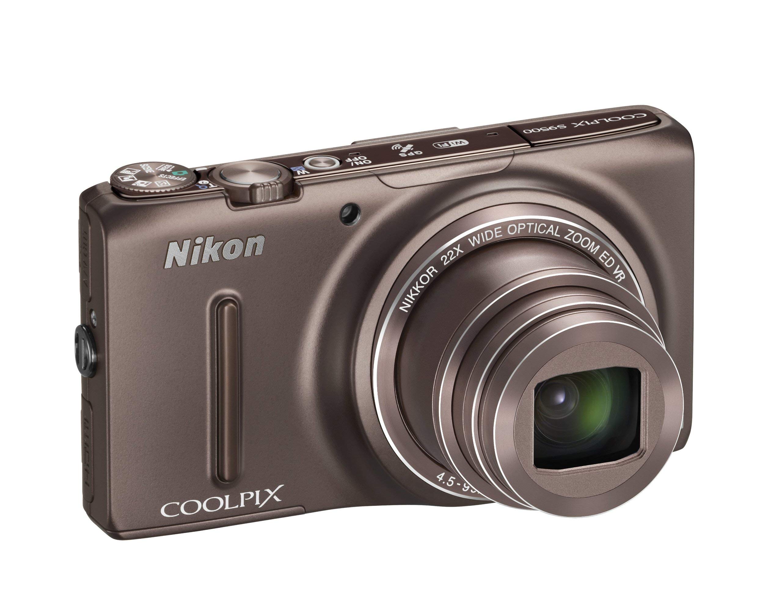 Nikon Coolpix S9500 Camera Bronze 18.1MP 22xZoom 3.0OLED FHD 25mm