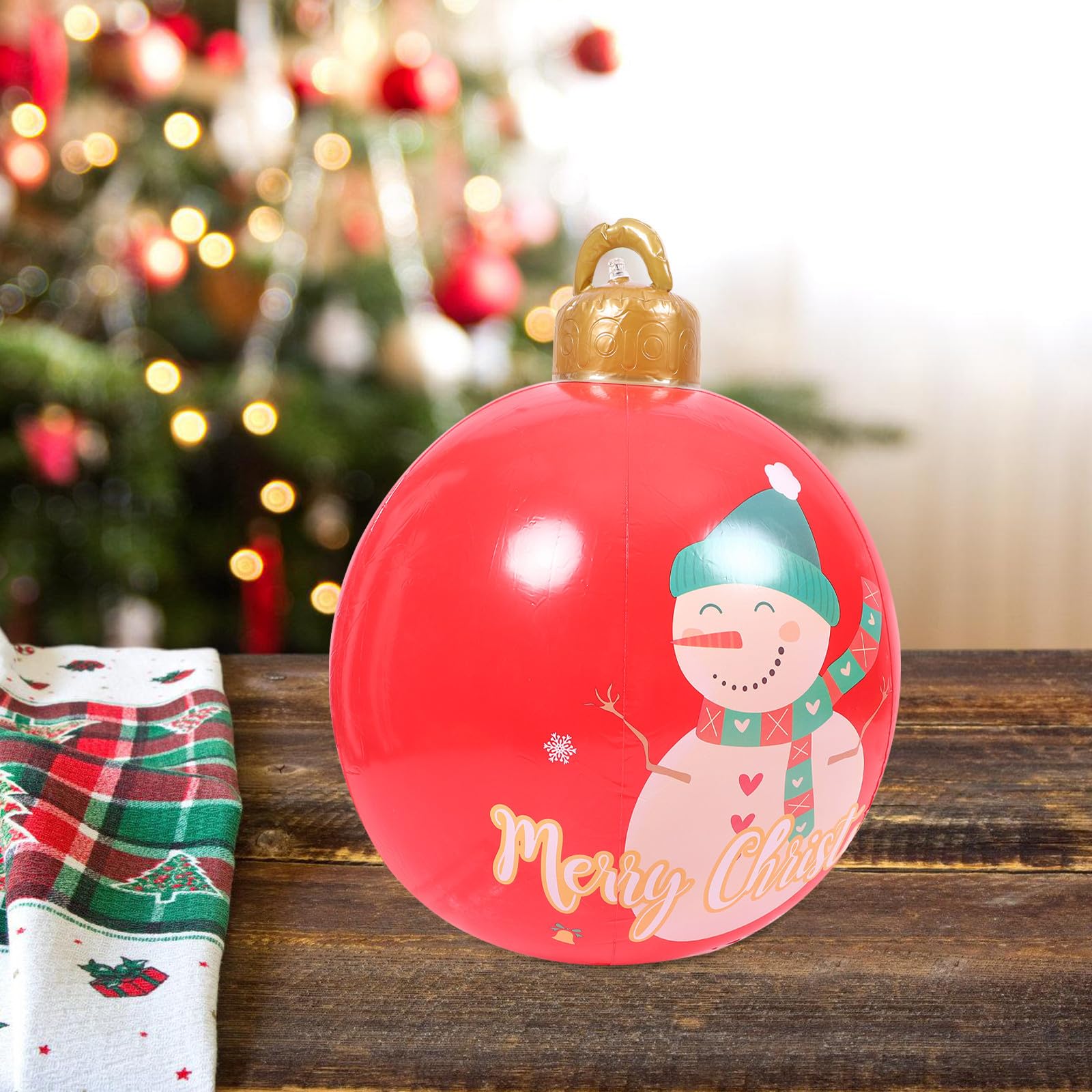 Toyvian 5 Pièces Boule de Noël Gonflable Extérieure, Décoration PVC