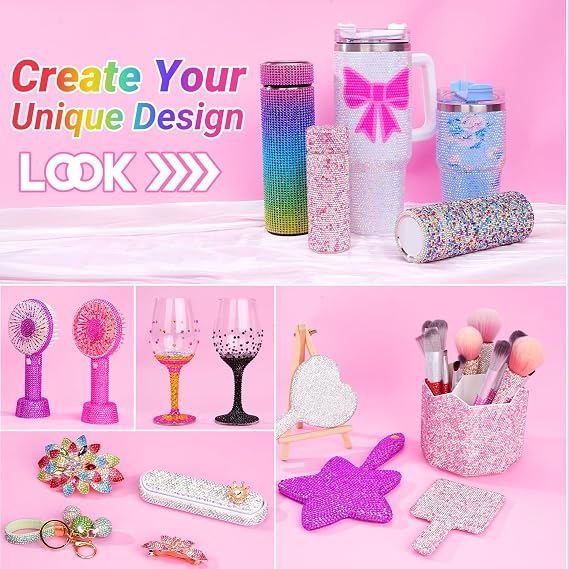 79000Pcs Jelly Rhinestones for Bedazzling, 2 Boxes Multicolor 3mm & Silver Clear 2/3/4/5/6mm Resin Flatback Gems for Crafting, Bedazzler Kit with 3Pcs 15ml B7000 Jewelry Glue for Crafts Clothes Book