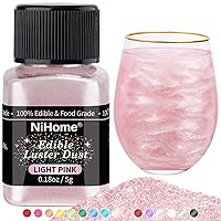 Vista 14 de NiHealth - Polvo comestible con purpurina brillante, polvo metálico, decoración de alimentos, espolvoreado, polvo brillante para bebidas, vino