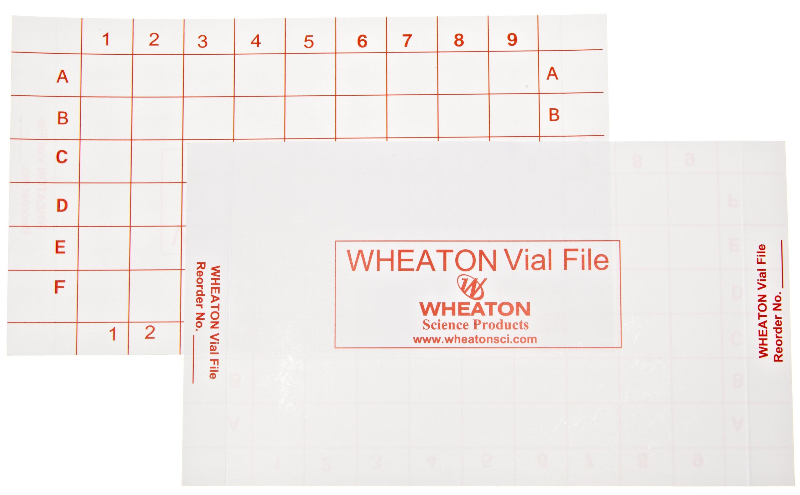 Wheaton W228787 Replacement Index Card for Use with M-T Vial File and 8mL vials (Case of 35)