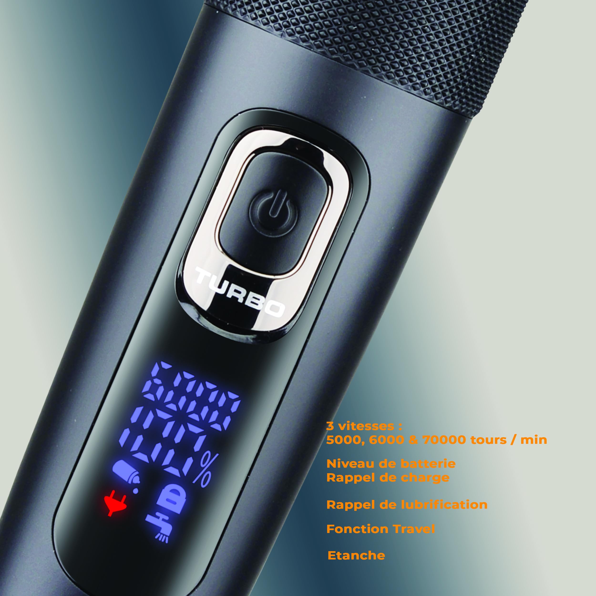 LITTLE BALANCE 8899 Turbo Performance, Tondeuse Cheveux Homme, Autonomie 1h40, Utilisation avec ou sans fil, Charge USB, Etanche, Lames détachables, 6 guides de coupe + molette d'ajustement, Noir