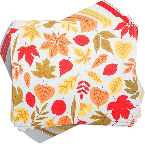 Tenceur 150 hojas de papel de cera de hojas de Acción de Gracias, hojas de papel de hornear delicatessen, papel de envoltura de alimentos, papel de
