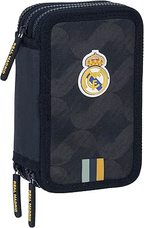 Safta Real Madrid 1. Team 24/25 - Grote schooltas voor kinderen, aanpasbaar aan de trolley, ideaal voor kinderen van 5 tot 14 jaar, comfortabel en