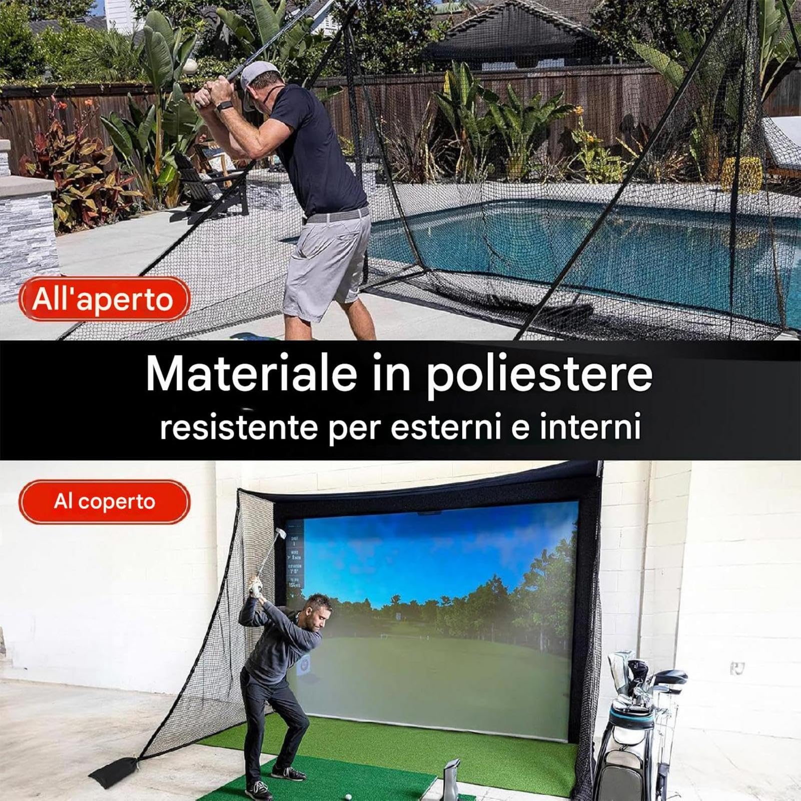 Mesh Side Net Golf Barrier Net for Swing Practice, Shank Net Golf Accessories, Side Net Extension for Baseball, Hockey, and Football Golf Shank Net Barrier, Mesh Side Net Extension for Golf Swing Prac