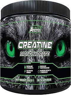 Creatine Monohydrate Powder 252g - Premium Grade Creatine Monohydrate - UK Made - Unflavoured Creatine Powder Scoop Included