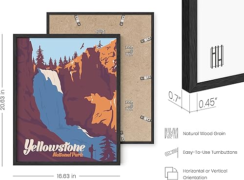 Vista 10 de HAUS AND HUES Juego de póster vintage de parques nacionales, 4 impresiones de parques nacionales, arte abstracto de pared de montaña y naturaleza