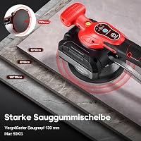 Ricyea 21V-os Csempevibrációs Készülék 5 Sebességgel, 130mm Tapadókoronggal, 0,2-1,2m Csempékhez, Fali Burkolatokhoz - 2 Akkumulátorral és T 3