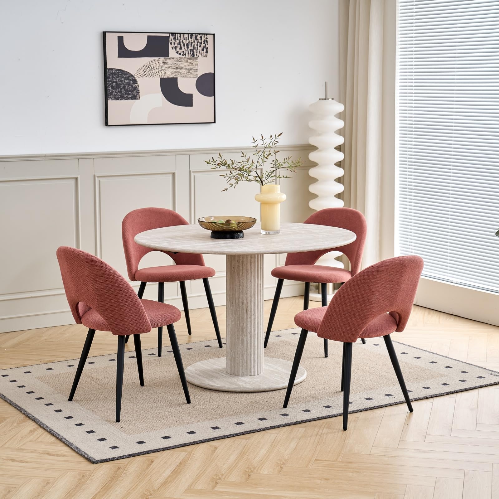 Tavolo da Pranzo da 115 cm, Tavolo da Cucina Rotondo Moderno e Minimalista, Adatto a Cucine e Sale da Pranzo - GDS
