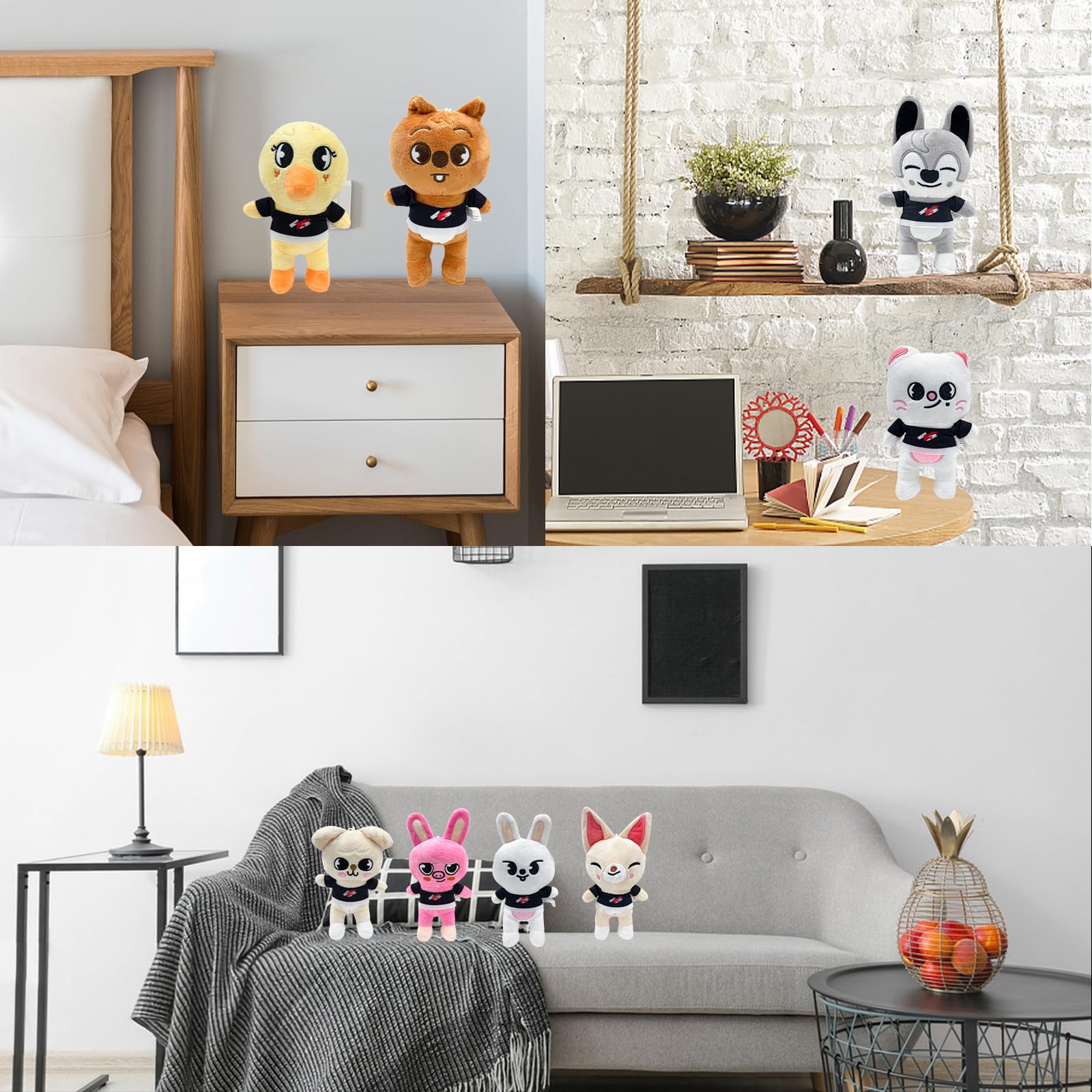 Strraykiid Kuscheltier, 8 Stück Strraykiid Plush, SK Plush, WlsqDE SK Puppen, Geschenk für Fans