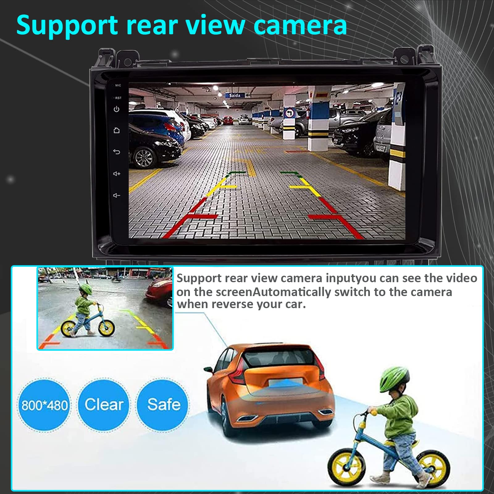Android 12 Pantalla Compatible con Mercedes Viano autoradio Vito w639 W169 W245 con Carautoplay Android Auto Octa-Core CPU,Pantalla táctil IPS de 9 Pulgadas con Bluetooth 5.0 WiFi SWC DSP Dab,2+32G