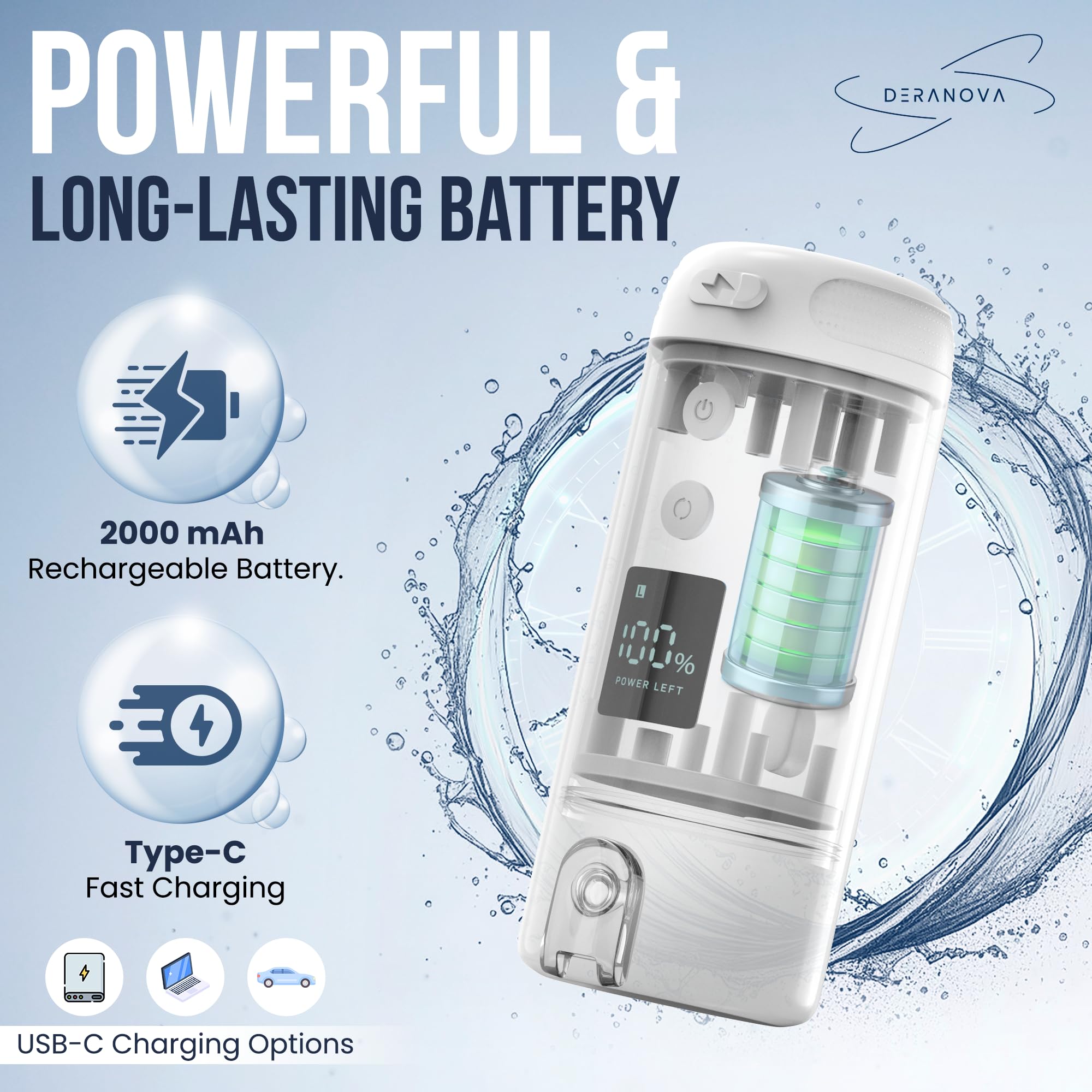 Bidé portátil para viajes, bidé de viaje portátil de alta presión para hombres y mujeres, pulverizador de bidé eléctrico recargable por USB, limpiador compacto de higiene personal para camping, hogar