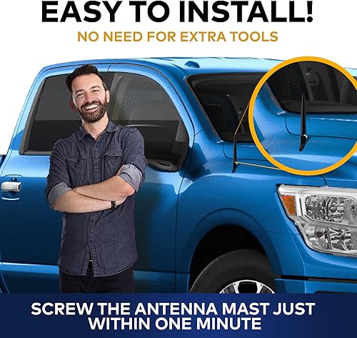 Miniatura 4 de Mástil de antena de estilo clásico para Nissan Titan S SV PRO-4X SL Platinum 2004-2021, repuesto de antena automotriz negra para automóviles,