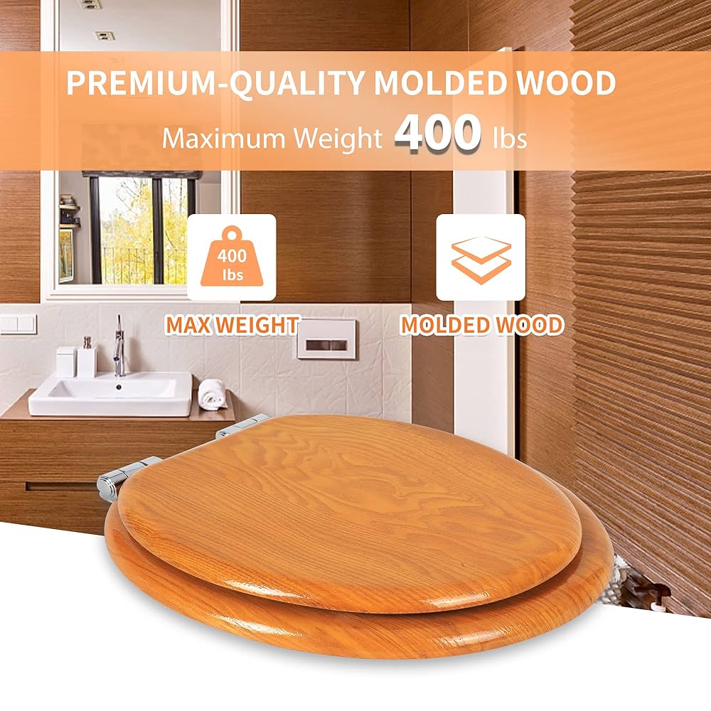 Amazon.co.jp: 木製便座 洋式トイレ便座 ナチュラル ゆっくり