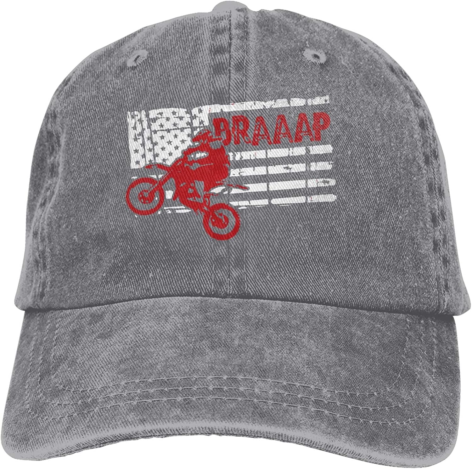 Braaapモトクロスダートバイクアメリカンフラッグスポーツデニムキャップ調節可能なスナップバックカセットユニ Braaapモトクロスダートバイクアメリカンフラッグスポーツデニムキャップ調節可能なスナップバックカセットユニ