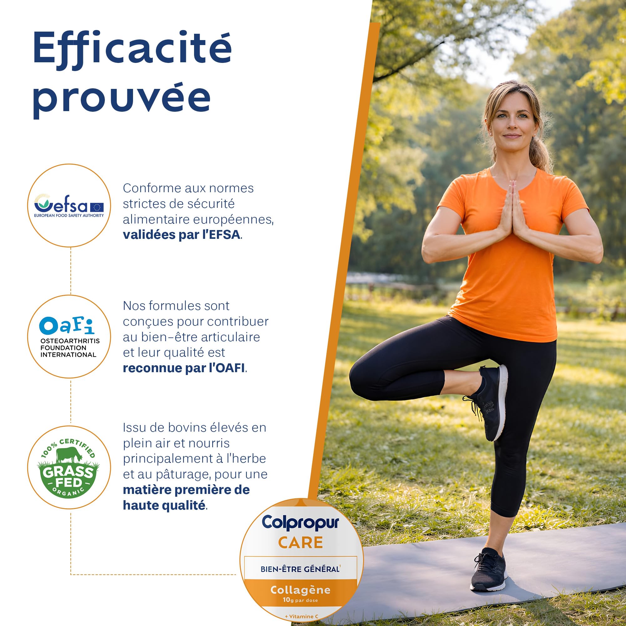COLLAGENE Hydrolysé en Poudre + Vitamine C | Soutien Articulations,Os Peau | Colpropur Care |10g/jour | formule pure sans sucre ni OGM | Saveur Neutre | Complément Alimentaire | cure 1 mois