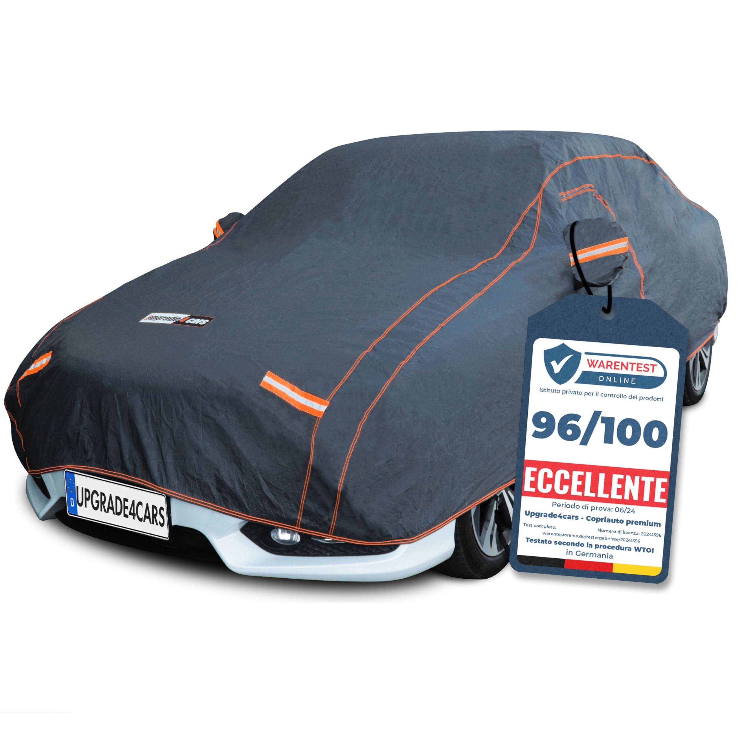 Upgrade4cars Copriauto Premium Imbottito Impermeabile Universale 432x185x145 cm