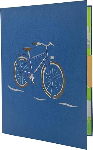 Miniatura 4 de Tarjeta de felicitación emergente para bicicleta de aventura, naturaleza, campamento al aire libre, tarjeta de agradecimiento regalo de cumpleaños