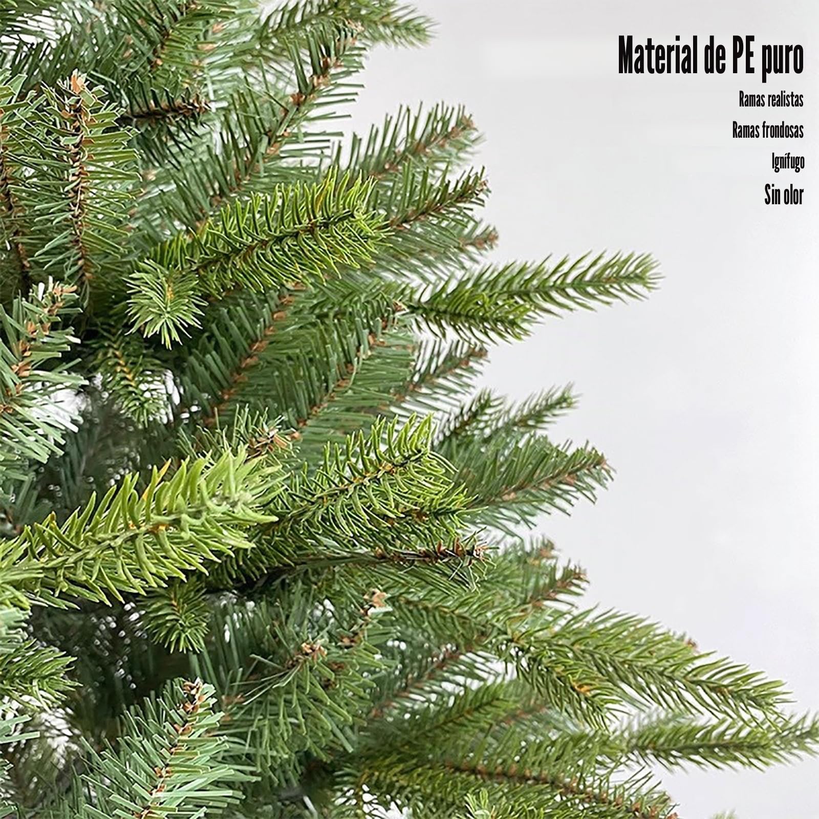 Arboles de Navidad con Luces Integradas, Arbol de Navidad Artificiales de Abeto con Ramas Engrosadas, con Control Remoto, Base Plegable(120cm/4ft)