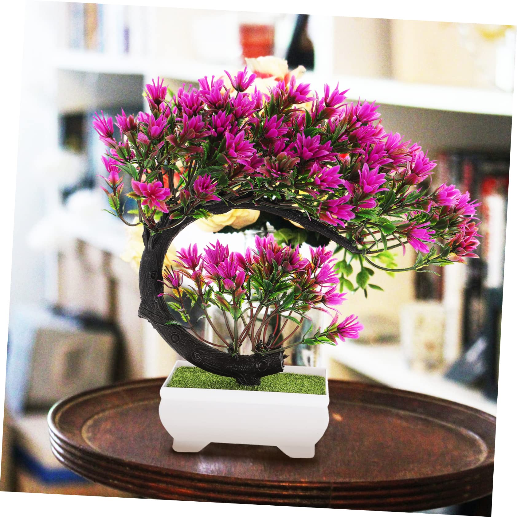 Amazon.de: AOKWAWALIY Knstliche Topfpflanze Mini-knstlicher Bonsai  Innendekoration Rote Wohnkultur Mini- Zimmerpflanzen Trdekoration  Japanische Wohnkultur Baum Plastik Anlage Bro Ornamente