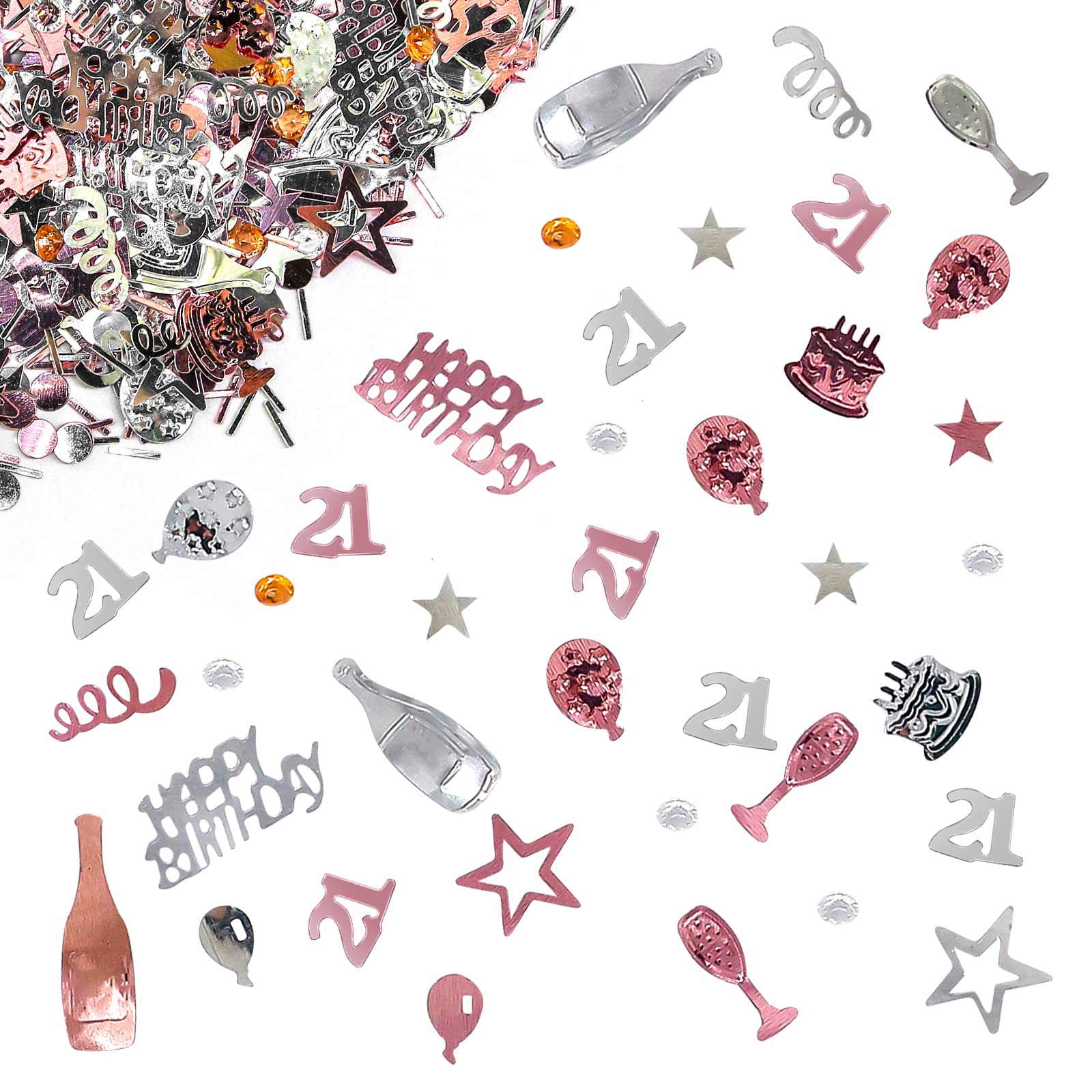 Giftota Rose Gold 21st Birthday Confetti - 30g Party Decorations for Table and Wedding — image 1