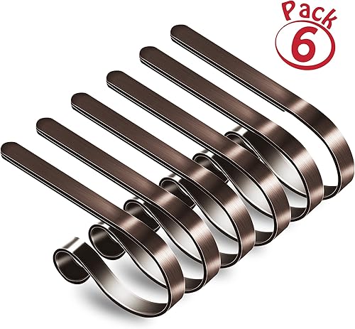 Miniatura 2 de Juego de 6 soportes para medias de Navidad para manto, antideslizantes, ajustables, colgador de calcetines para decoraciones de fiestas de Navidad