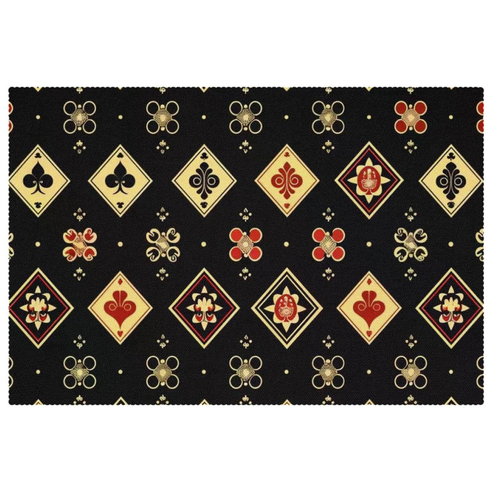 Set de table antidérapant poker lot de 6 lavable 30x45 cm