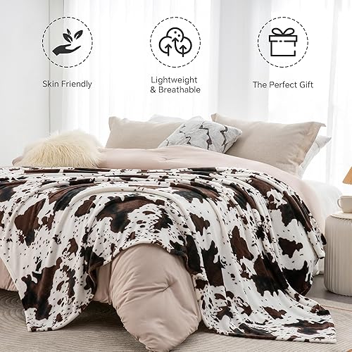 Miniatura 570 de BEDELITE Fleece Blanket White Throw Blanket for Couch & Bed, Luxury Plush Cozy Fuzzy Blanket 50" x 60", Super Soft Warm Lightweight Throw Blanket