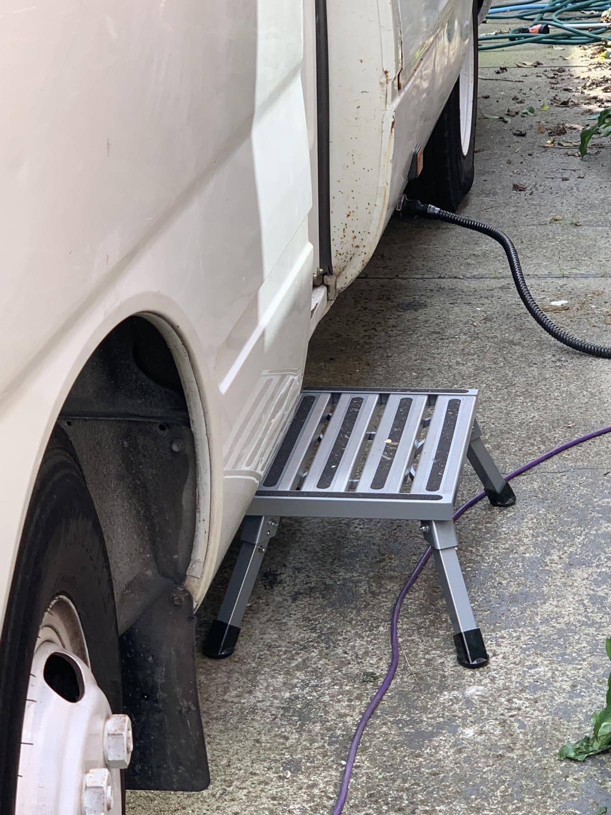 200KG Portable Folding Aluminium Step Caravan Accessories Ladder Stool ...