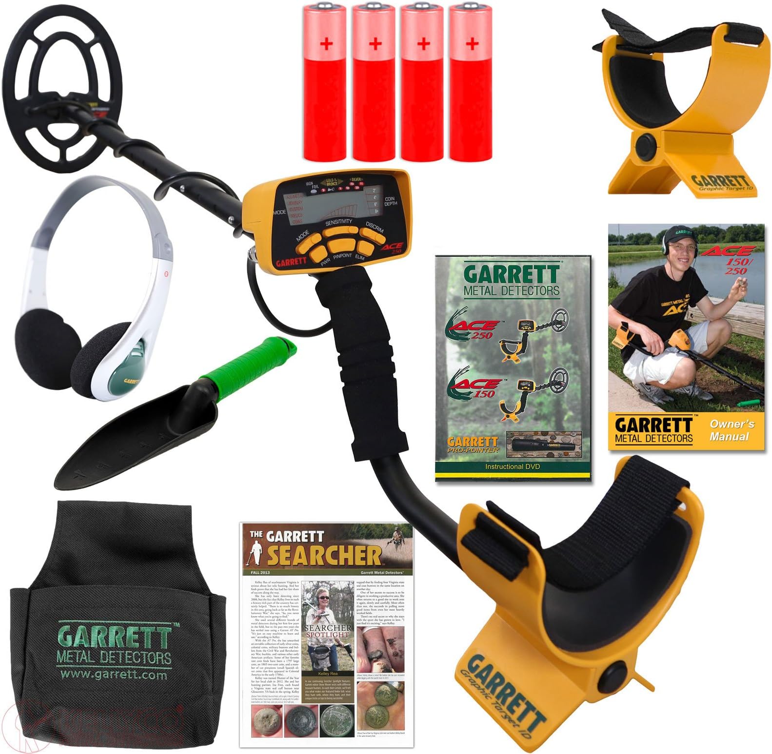HUNTER Garrett ACE 250 Metal Detector Treasure Pack