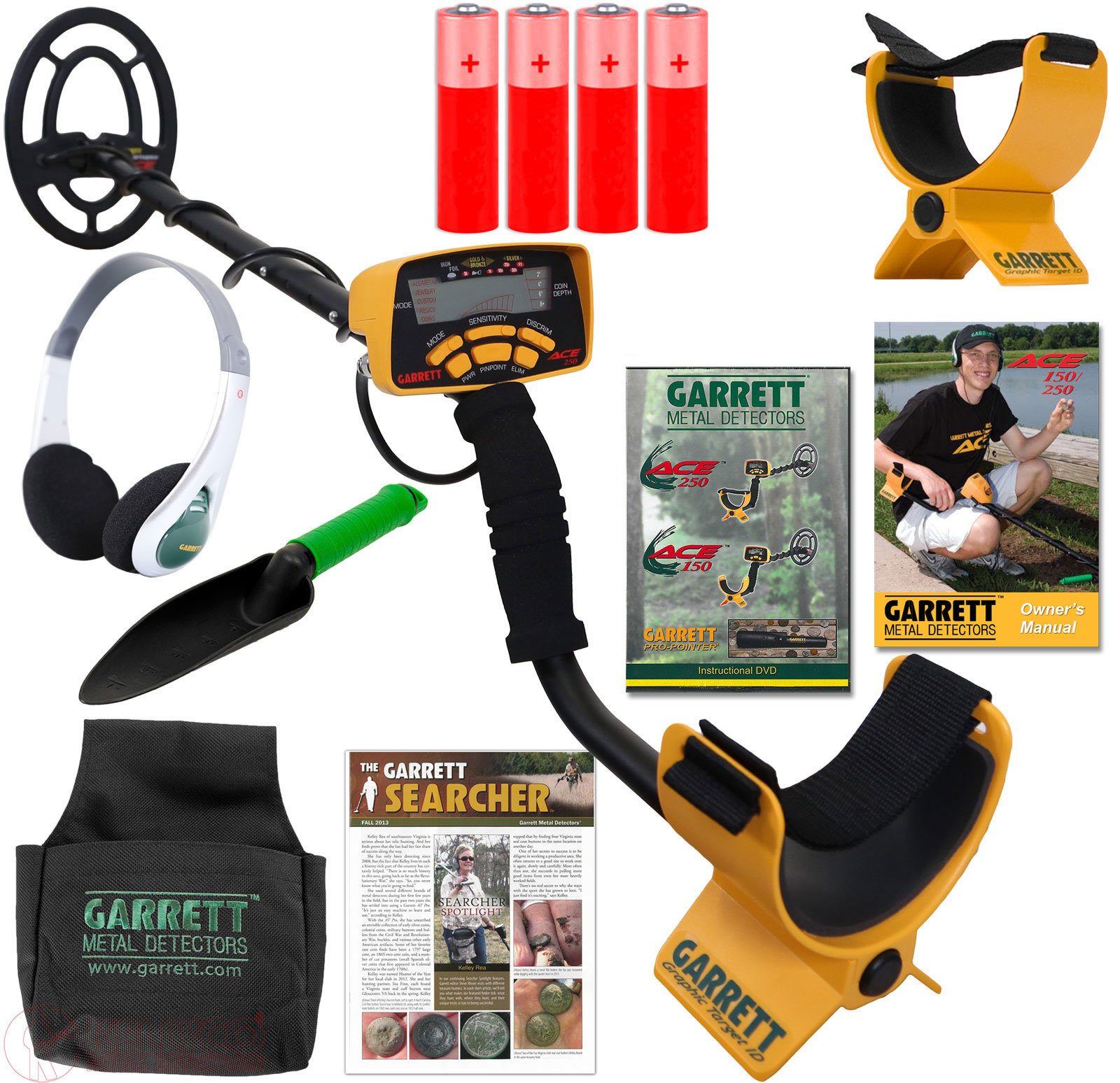 HUNTER Garrett ACE 250 Metal Detector Treasure Pack