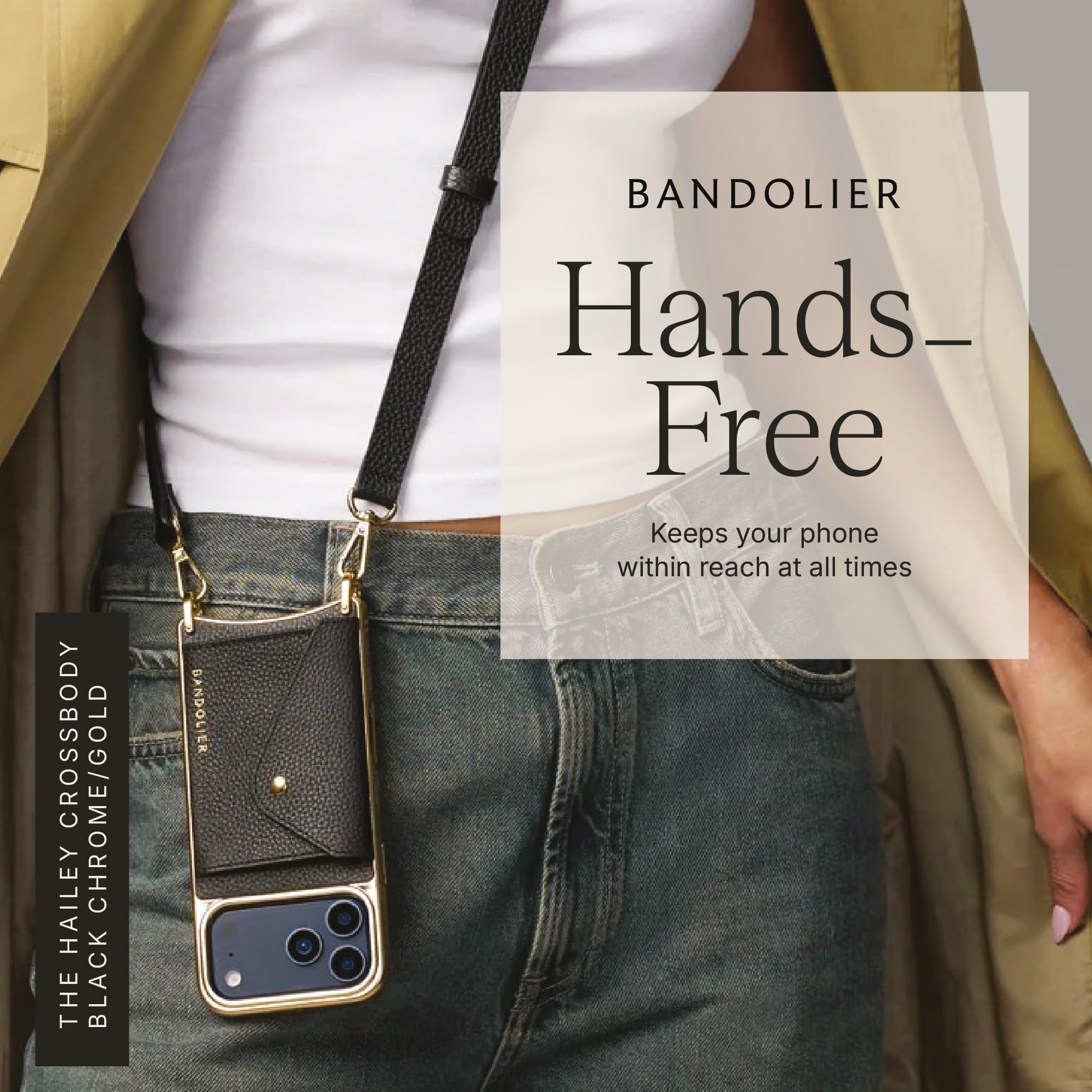 Amazon.com: Bandolier Hailey Chrome Crossbody Wallet Phone Case