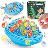 Marble Balance Game, Wobble Marble Stacking Game for Kids 6+, Family Games for Kids and Adults with Built-in Storage, Marbles Board Game for 1-4 Players, Fun Birthday Party Games Toys