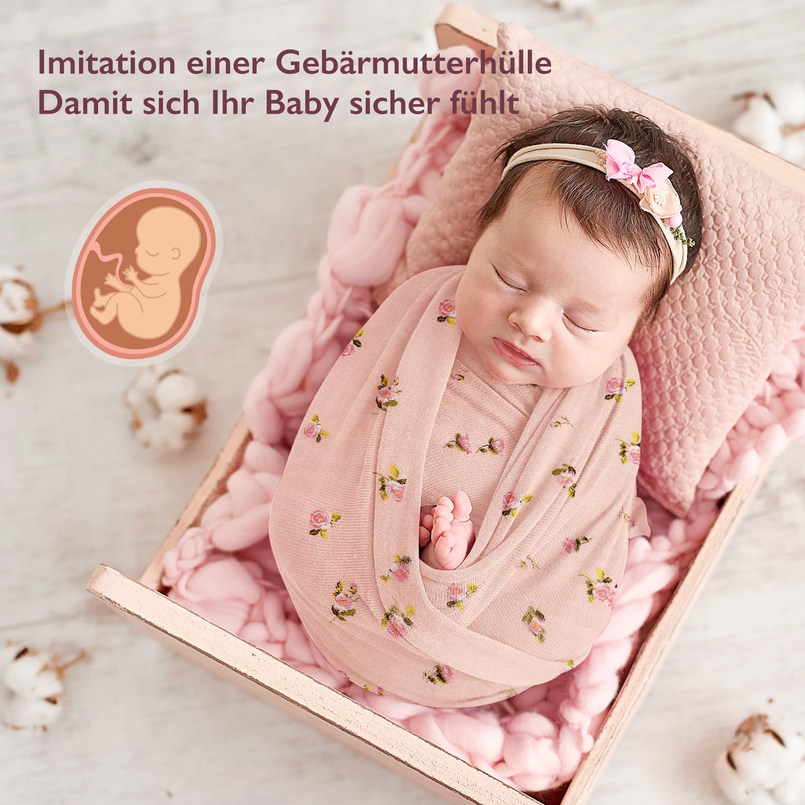 Momcozy Baby Pucktuch, Mulltuch 120 x 120cm 4er Set, Mullwindeln aus  Baumwolle und Bambus, Bio-Baumwolle Pucktuch Wickeltuch Baby Swaddle Decke,  Flower : Amazon.de: Baby