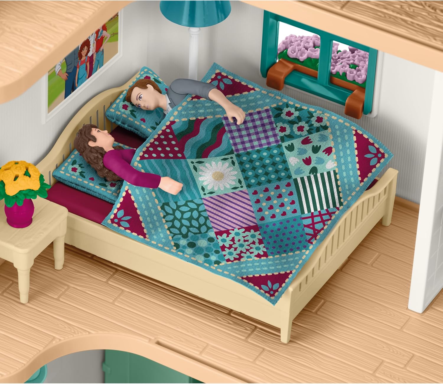 Schleich Horse Club - 179 PC Lakeside Country House and Stable Playset with Horse Figurines, Poseable Characters and Accessories - Realistic Farm Toys for Girls and Boys - Kids Ages 5+ | 42706