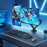 ARES WING Dual Monitor Mount, Armes de moniteur de service lourd pour 2 Moniteurs pour 17-35 pouces, Support de bureau de moniteur entièrement réglable VESA 75x75 ou 100x100mm, noir