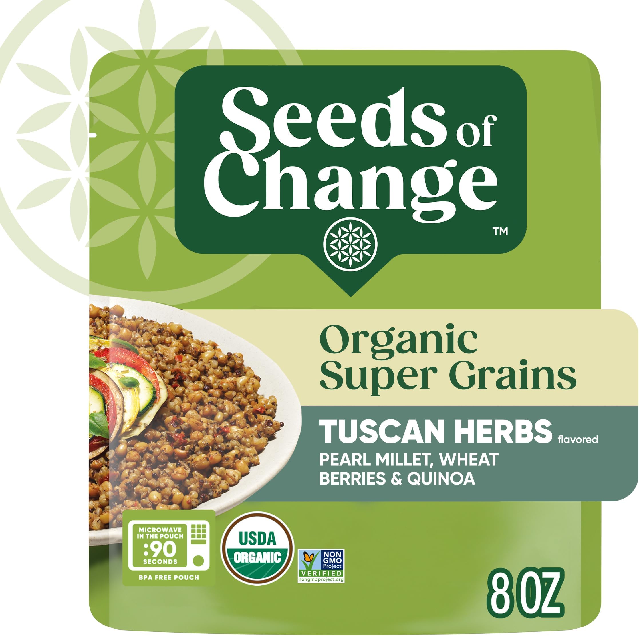 SEEDS OF CHANGEOrganic Super Grains Tuscan Herbs Side Dish, 8 Oz Pouch (6 Count Case)