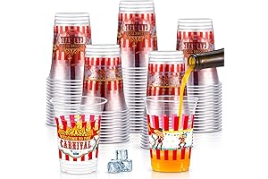 Carnival Fair Decorations: Jinei 16 Ounce Carnival Plastic Cups