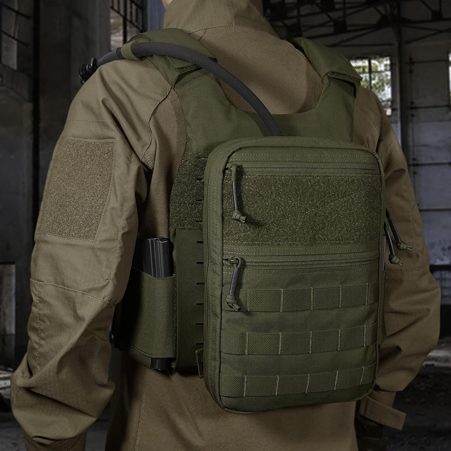 PETAC GEAR Tactical Molle Hydration Pack for 1.5L - Lightweight Water Reservoir Bag for Molle Vest Backpack, for Hiking, Hunting