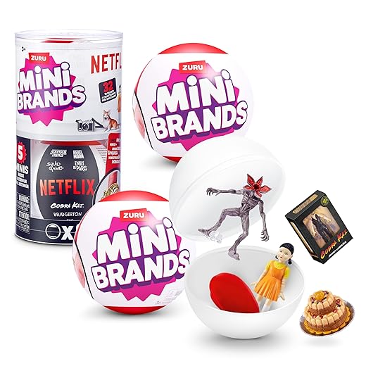Mini Brands Netflix Capsule 2 Pack by ZURU, Surprise Toy with Collectible Minis, Blind Packaging, Iconic Show Themed Minis