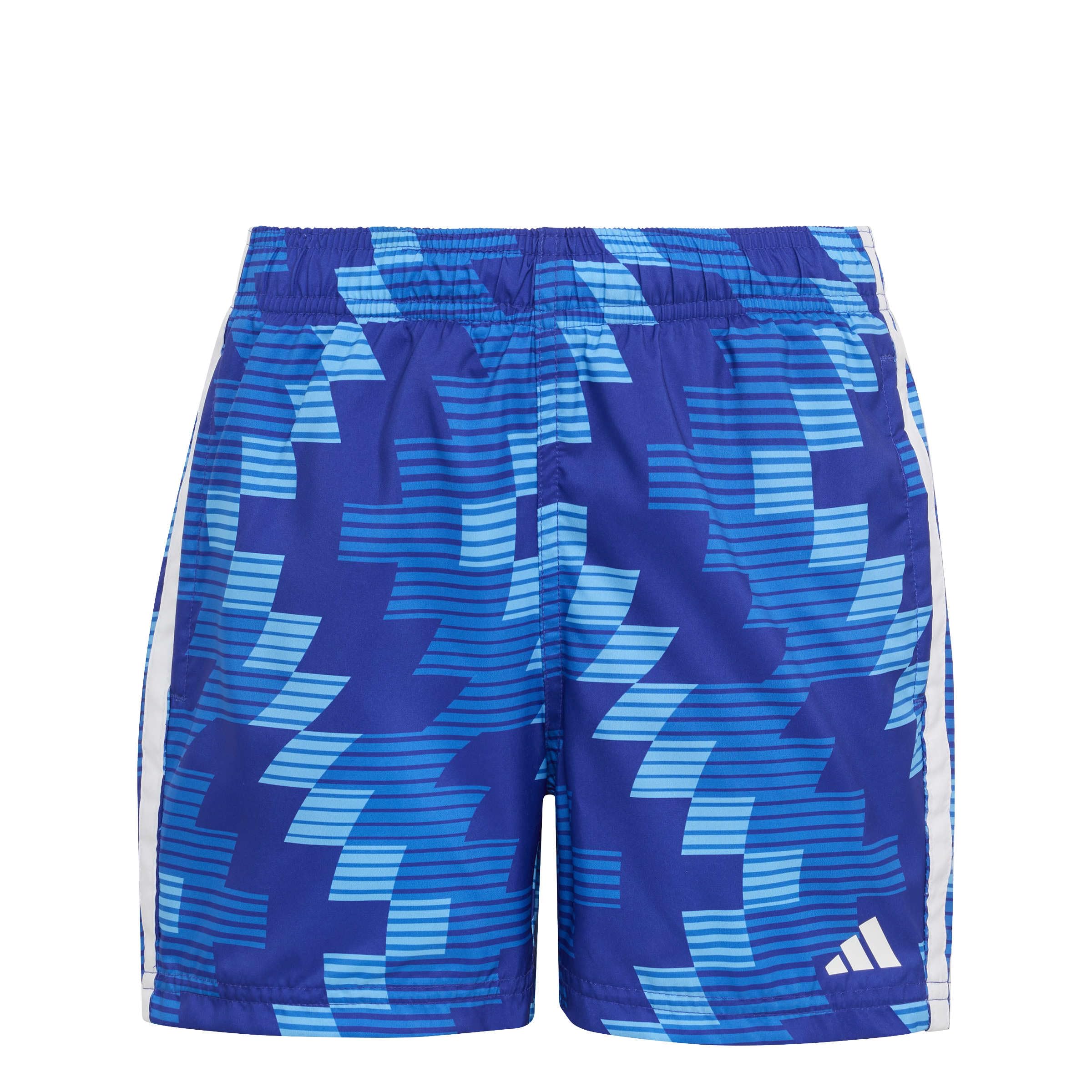 Adidas Boys Bleu Children's Swimming Shorts Inspired Graphic