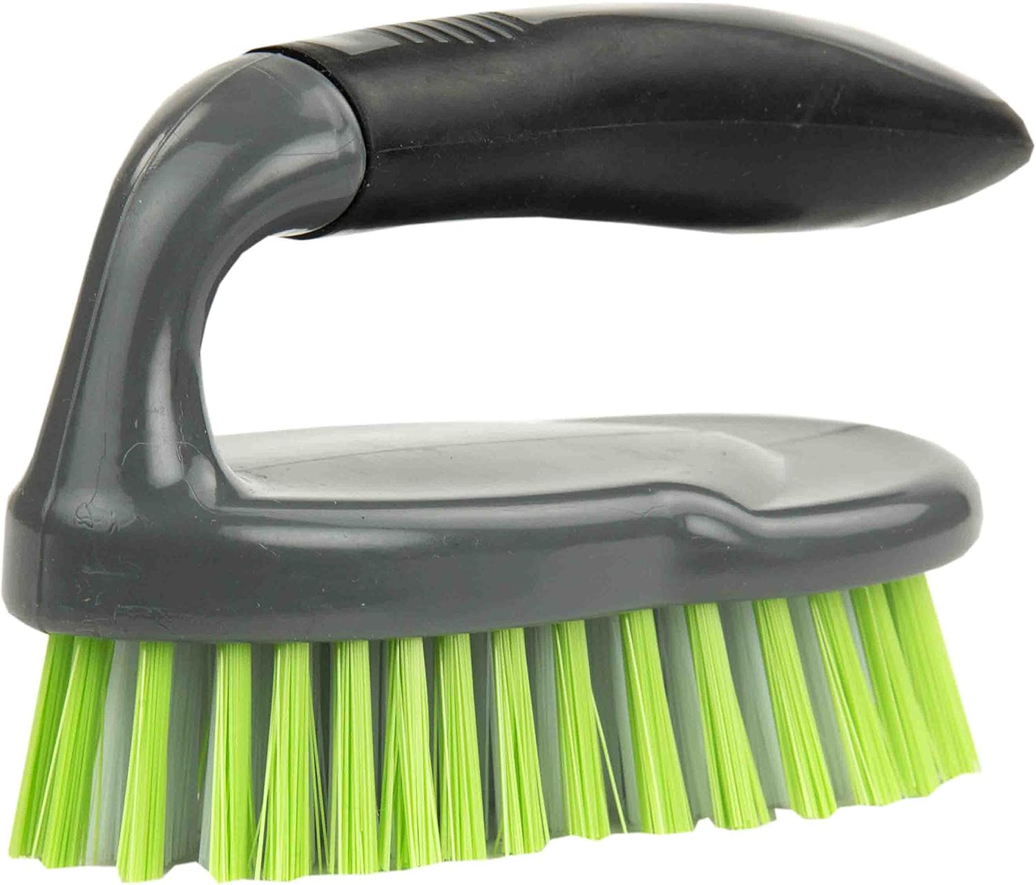 Home Basics Brilliant Handle, Grey/Lime Scrubbing Brush : Health & Household